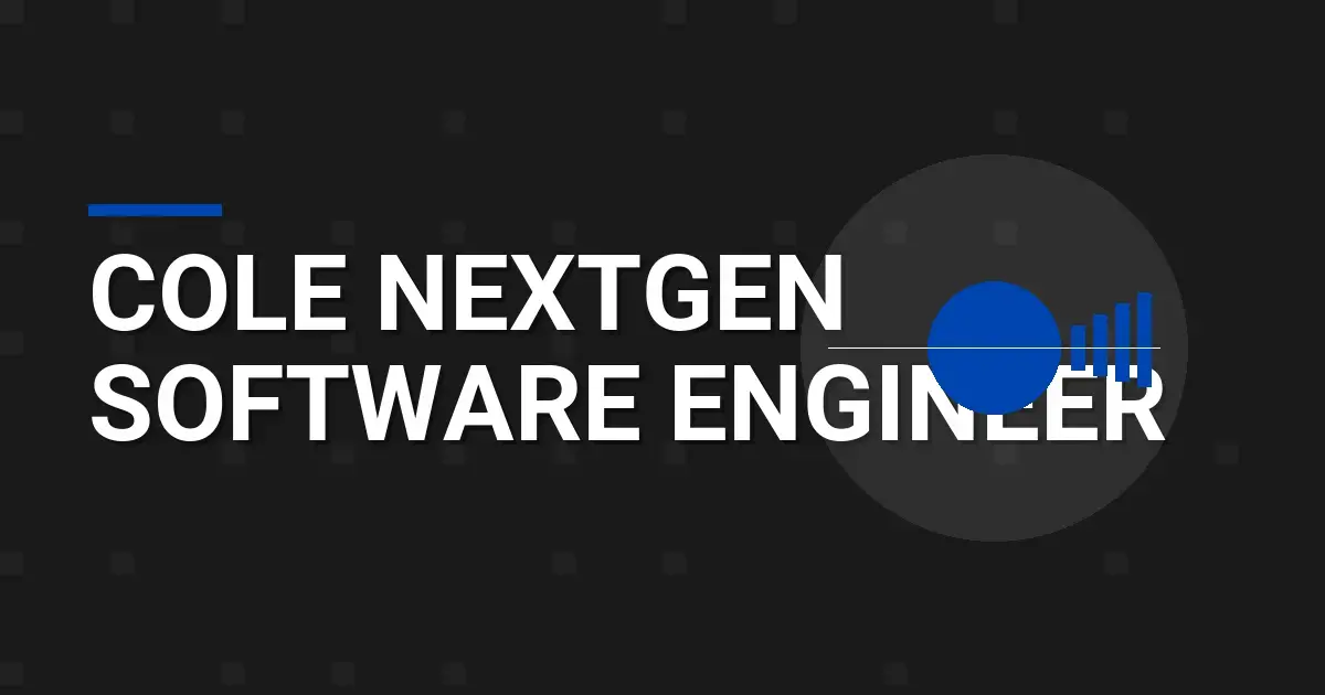 Cole NextGen Software Engineer