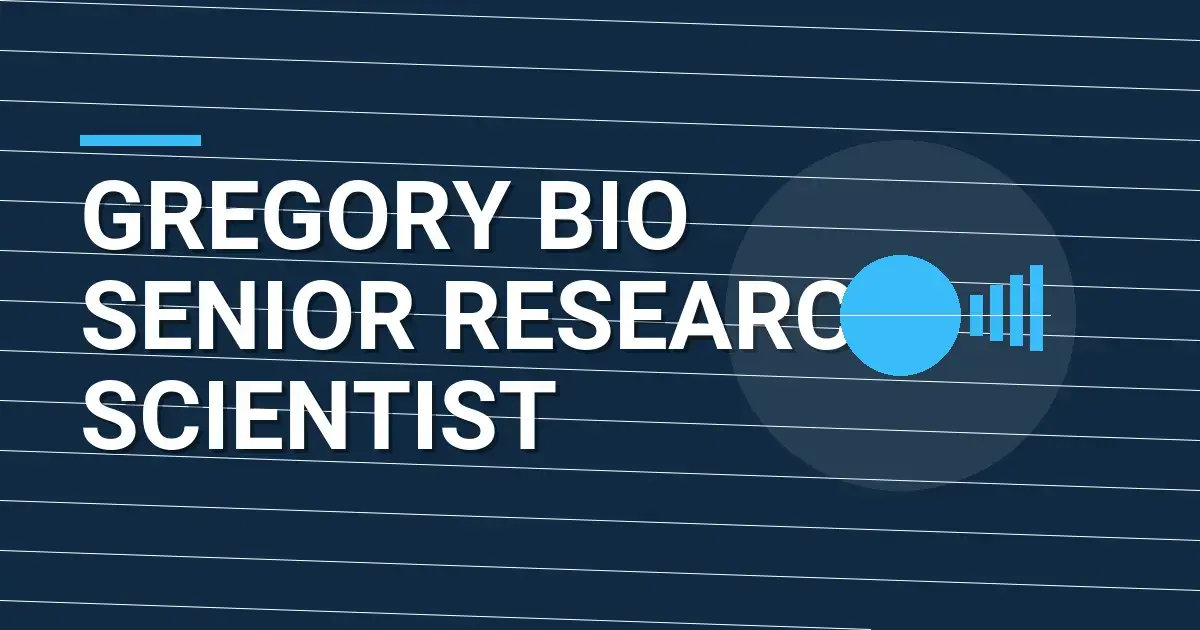 Gregory Bio Senior Research Scientist