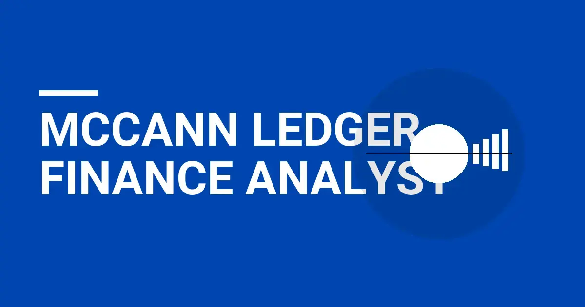 Mccann Ledger Finance Analyst
